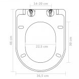 2 db fehér műanyag WC ülőke lassan csukódó fedéllel