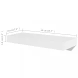 4 db fehér fali polc 40 cm