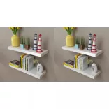 4 db fehér fali polc 60 cm