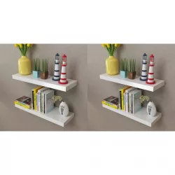 4 db fehér fali polc 60 cm