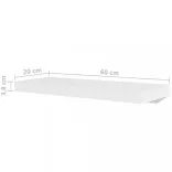 4 db fehér fali polc 60 cm