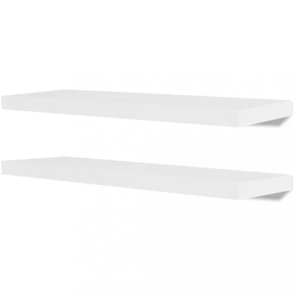 4 db fehér fali polc 80 cm