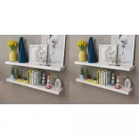 4 db fehér fali polc 100 cm