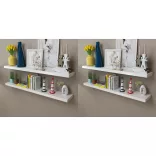 4 db fehér fali polc 120 cm