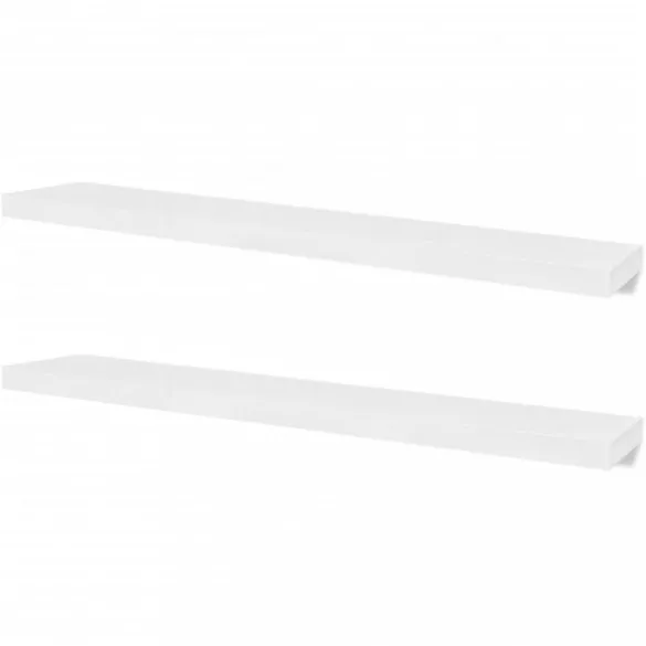 4 db fehér fali polc 120 cm