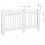 2 db fehér szerelt fa radiátorburkolat 152 cm