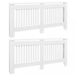 2 db fehér szerelt fa radiátorburkolat 172 cm