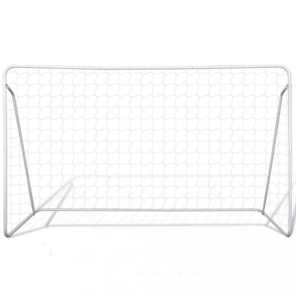 2 db acél focikapu hálóval 240 x 90 x 150 cm