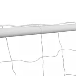 2 db fehér acél focikapu hálóval 182 x 61 x 122 cm