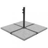 4 db szürke négyszög alakú gránit napernyőtalp nehezék 100 kg