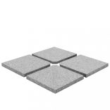 4 db szürke négyszög alakú gránit napernyőtalp nehezék 100 kg