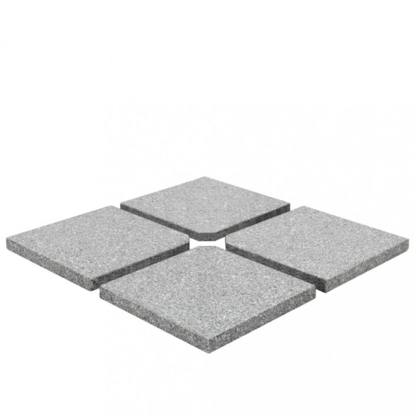 4 db szürke négyszög alakú gránit napernyőtalp nehezék 100 kg