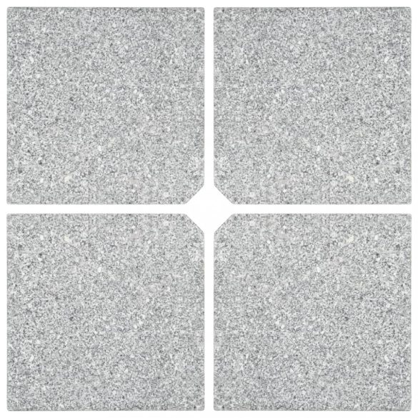 4 db szürke négyszög alakú gránit napernyőtalp nehezék 100 kg