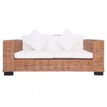 2 darabos természetes rattan kerti ülőgarnitúra