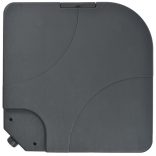 szürkésbarna kültéri napernyő hordozható talppal