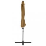 szürkésbarna kültéri napernyő hordozható talppal