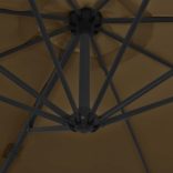 szürkésbarna kültéri napernyő hordozható talppal