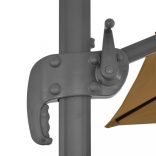 szürkésbarna kültéri napernyő hordozható talppal