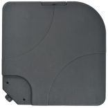 szürkésbarna kültéri napernyő hordozható talppal