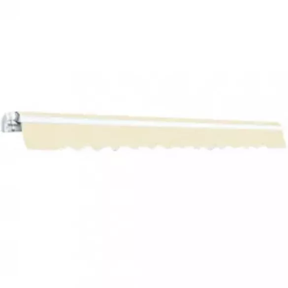 krémfehér kézi működtetésű összecsukható napellenző 600 cm