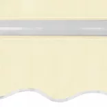 krémfehér kézi működtetésű összecsukható napellenző 600 cm