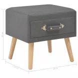 2 db sötétszürke szövet éjjeliszekrény 40 x 35 x 40 cm