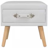 2 db fehér műbőr éjjeliszekrény 40 x 35 x 40 cm