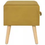 2 db mustársárga bársony éjjeliszekrény 40 x 35 x 40 cm