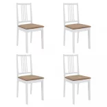 5-részes fehér MDF étkezőgarnitúra