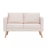 2-részes krémszínű szövet kanapészett