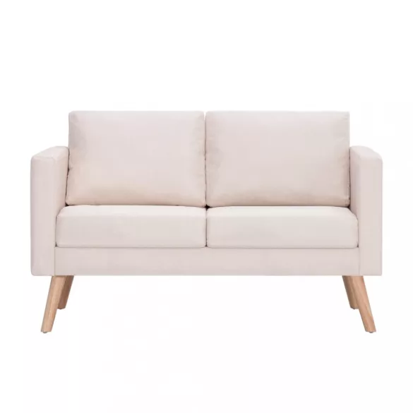 2-részes krémszínű szövet kanapészett