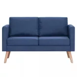 2-részes kék szövet kanapészett