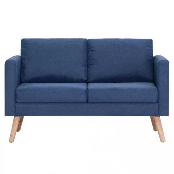 2-részes kék szövet kanapészett