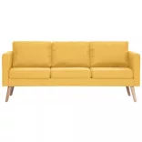 2-részes sárga szövet kanapészett