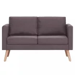 2-részes szürkésbarna szövet kanapészett