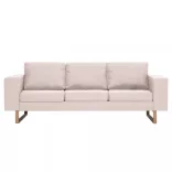 2-részes krémszínű szövet kanapészett