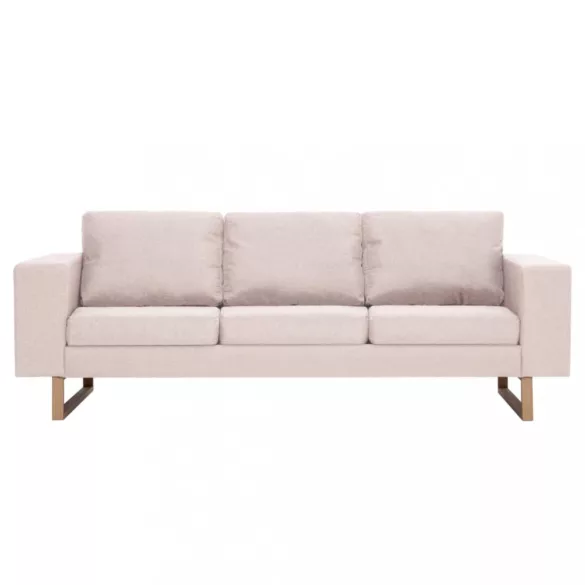 2-részes krémszínű szövet kanapészett