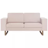 2-részes krémszínű szövet kanapészett