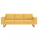 2-részes sárga szövet kanapészett