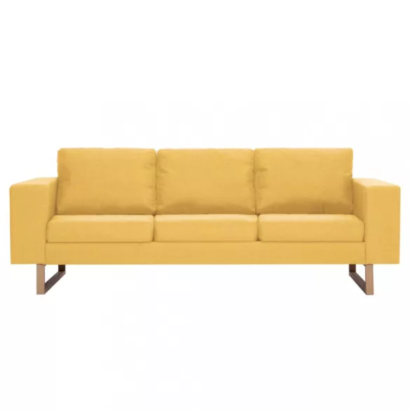 2-részes sárga szövet kanapészett