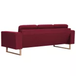 2-részes bordó szövet kanapészett