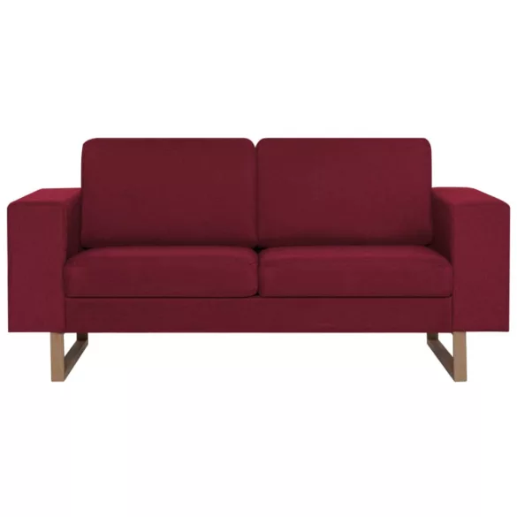 2-részes bordó szövet kanapészett