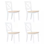 5 db fehér és barna tömör kaucsukfa étkezőszett