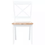 5 db fehér és barna tömör kaucsukfa étkezőszett