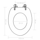 2 db kagylómintás MDF WC-ülőke lassan csukódó fedéllel