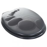 2 db kőmintás MDF WC-ülőke lassan csukódó fedéllel