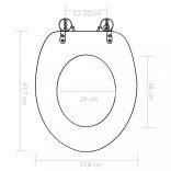 2 db kőmintás MDF WC-ülőke lassan csukódó fedéllel