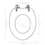 2 db tengericsillag mintás MDF WC-ülőke lassan csukódó fedéllel
