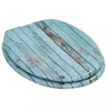 2 db régi famintás MDF WC-ülőke lassan csukódó fedéllel