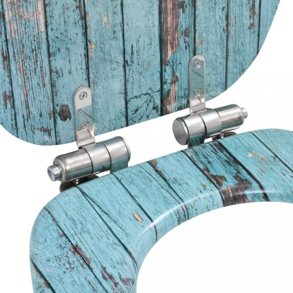 2 db régi famintás MDF WC-ülőke lassan csukódó fedéllel